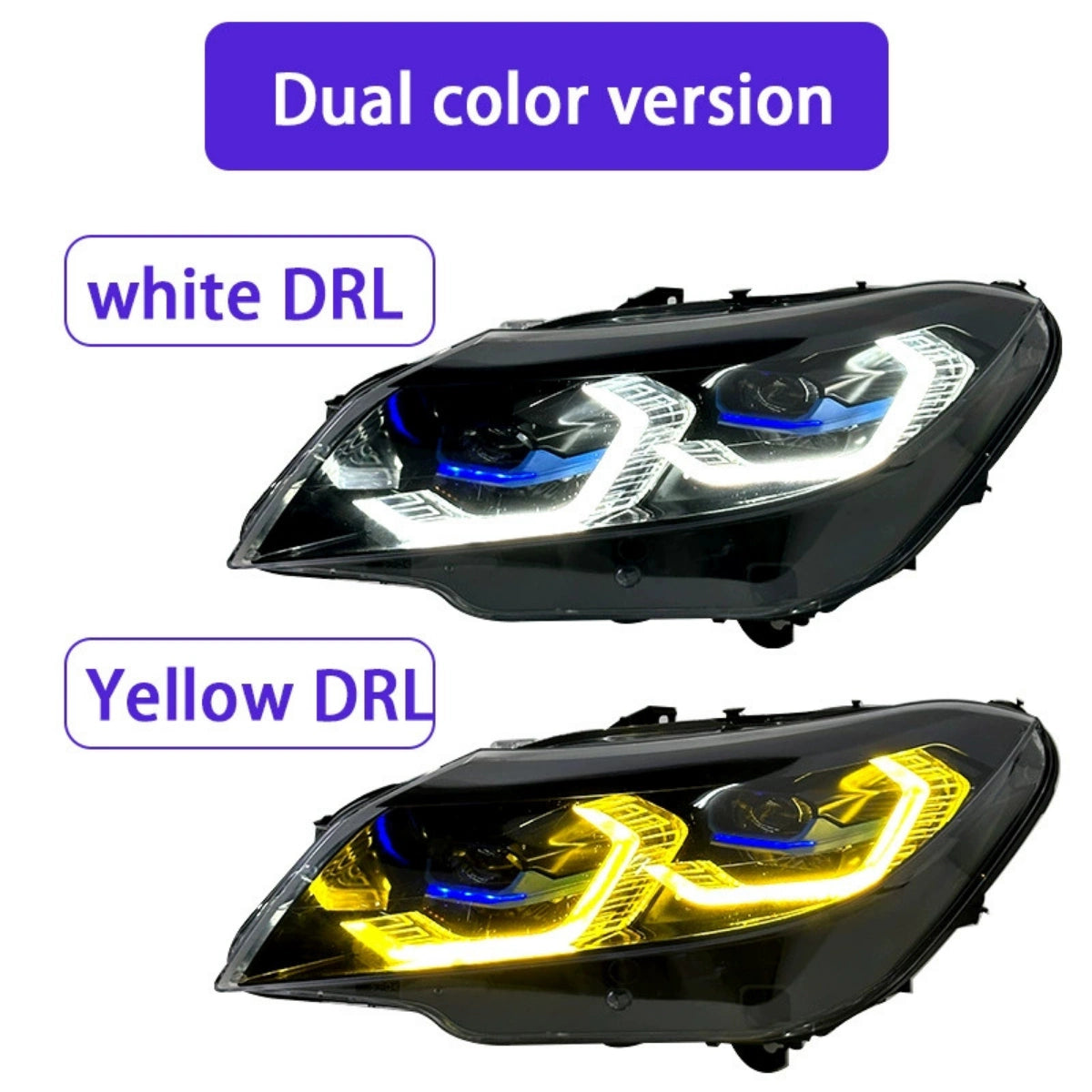 Premium Laser Headlights for 2009-2016 BMW Z4 E89 | Dual-Color Switchback DRL, Plug & Play