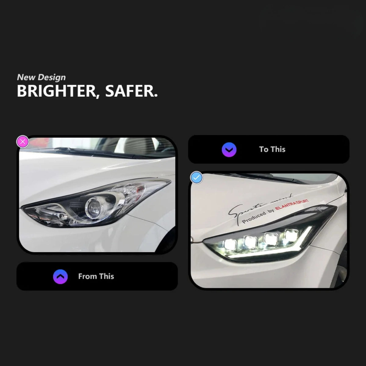 Quad-ProjectorLEDHeadlightsforHyundaiElantra4-Door_2011-2016_SequentialSignals_WhiteDRL_Plug_Play_4 - NOXBEAM