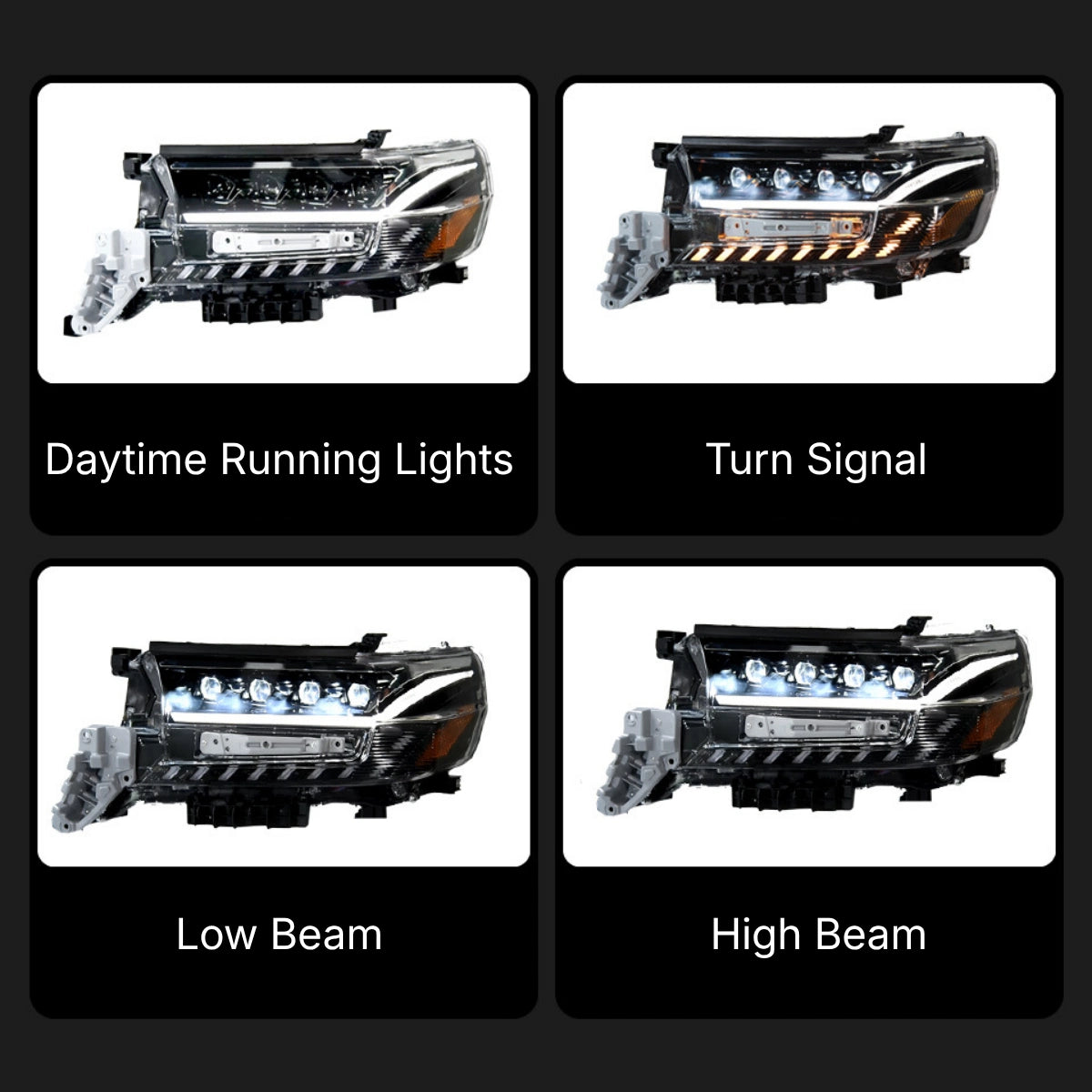 QuadProjectorLEDHeadlightsforToyotaLandCruiser_2016-2021_StartupAnimation_PlugandPlay_5 - NOXBEAM