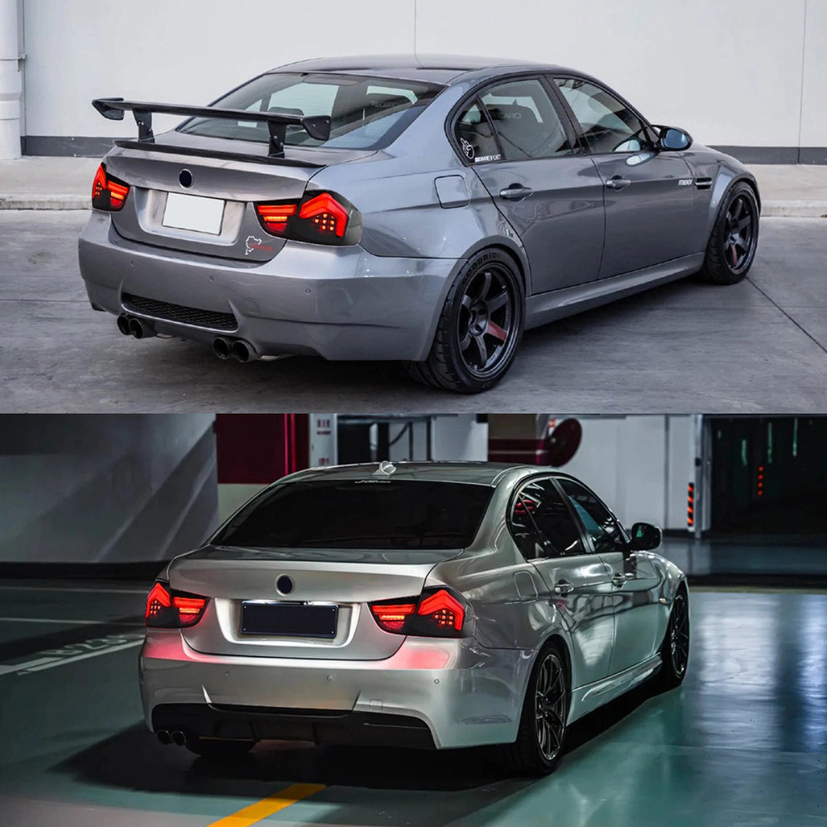 Smoked LED Tail Lights for 2009-2011 BMW 3 Series E90 LCI Sedan | Start-Up Animation, Plug & Play