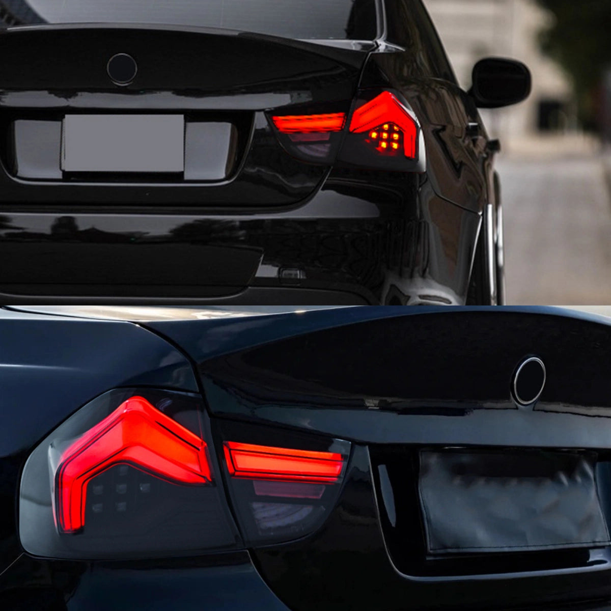 Smoked LED Tail Lights for 2009-2011 BMW 3 Series E90 LCI Sedan | Start-Up Animation, Plug & Play