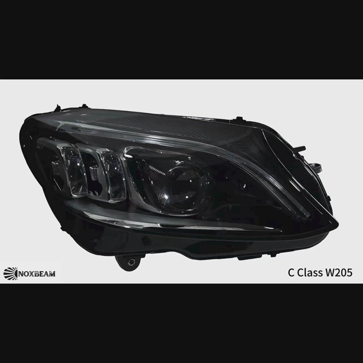 LED-Scheinwerfer für 2015-2021 Mercedes C-Klasse W205 Limousine | Cyber-Blue Startanimation