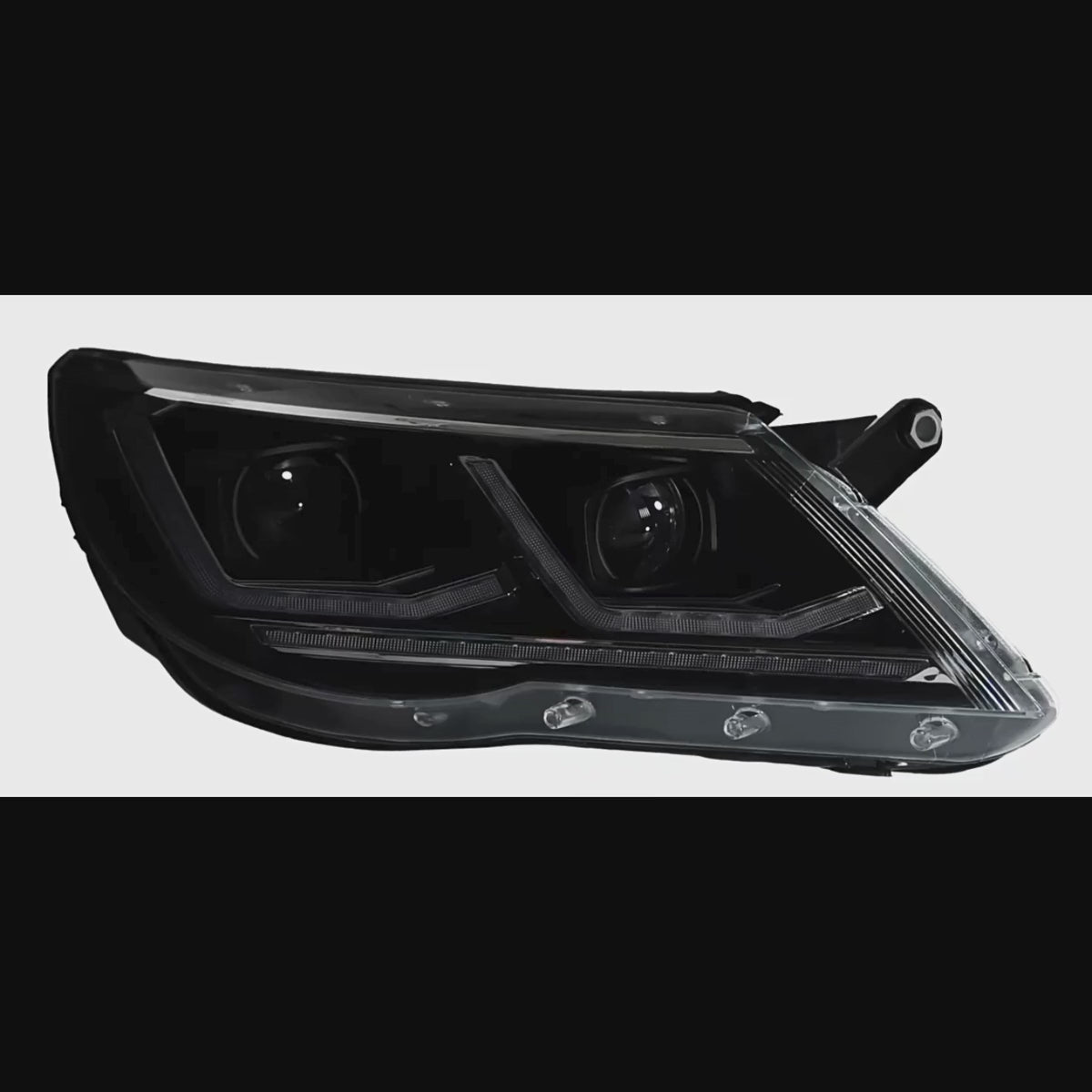 Full LED Projector Headlights for Volkswagen Tiguan (2007-2011) | Sequential Signals & DRL, Halogen Replacement