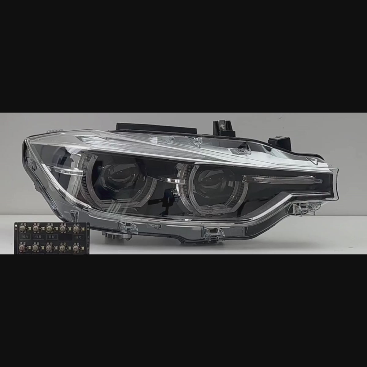 Full LED Angel Eyes Headlights for BMW 3 Series F30/F31 320i-340i (2012-2018) | Dual-Color DRL, Plug & Play
